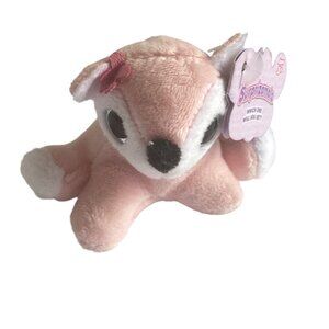 Surprizamals April Fox Plush Toy 3” Pink & White NWT NEW‎ Hand Held